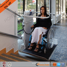 top selling CE inclined wheelchair lift for mall or curved stair lifts elevator for disabled